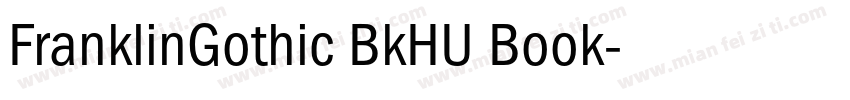 FranklinGothic BkHU Book字体转换